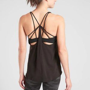 Athleta Black Strappy Back Tank Top